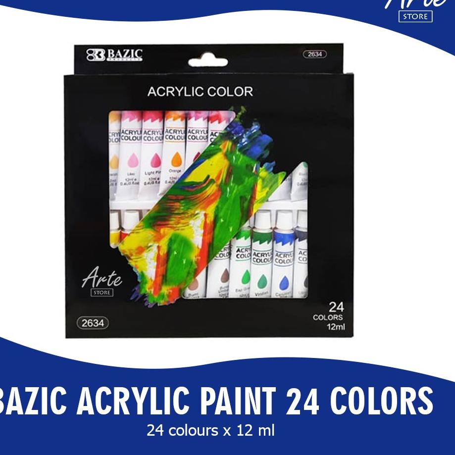 

Hadir Terunik Cat Akrilik - BAZIC Acrylic Set 24 Warna
