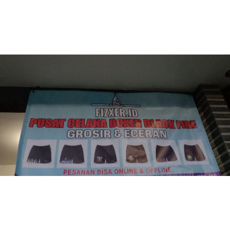 (COD)Best seller!!!! Boxer Black White Fire//CELANA PENDEK//Boxer pria