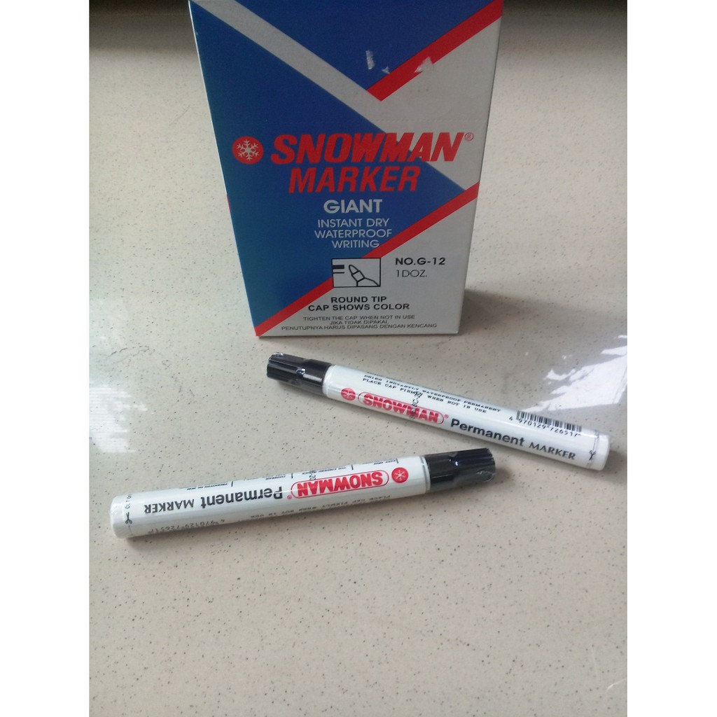 

Spidol Hitam Snowman Permanent Marker Giant G-12