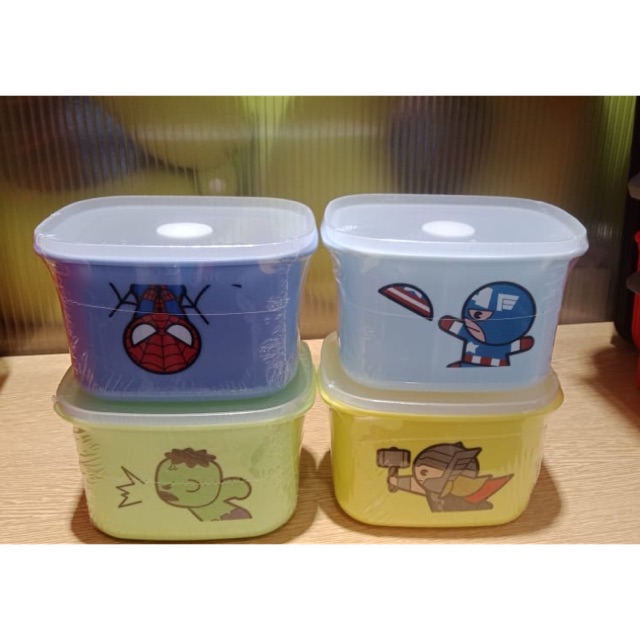 Jual MINISO X MARVEL Simple Storage Box Marvel Bento Box Miniso