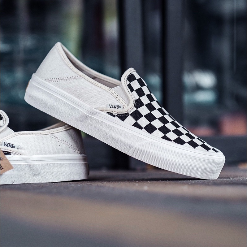 VANS SLIP-ON ECO THEORY SF CHECKERBOARD BLACK/WHITE ORIGINAL 100%