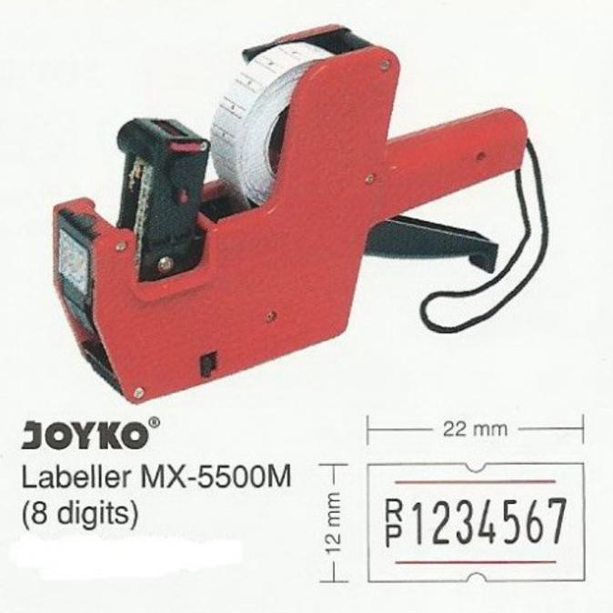 

Alat Label Harga 1 Baris 8 Digit JOYKO MX5500 M Price Tag Labeller