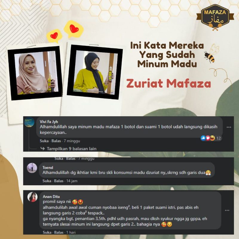 1 paket madu zuriat mafaza COD