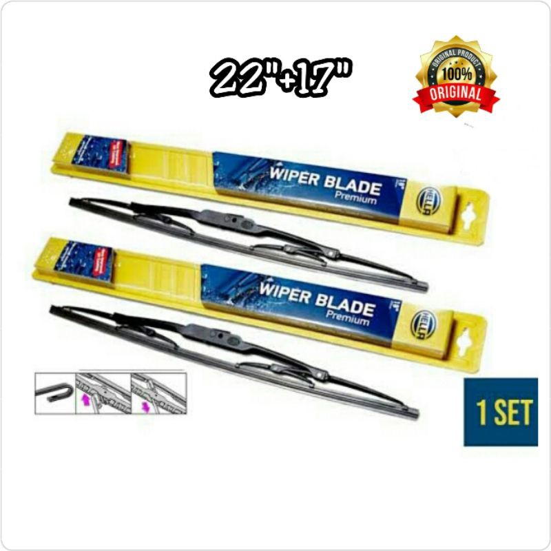 Wiper Depan Calya / Sigra 22&quot;+17&quot; Merk Hella