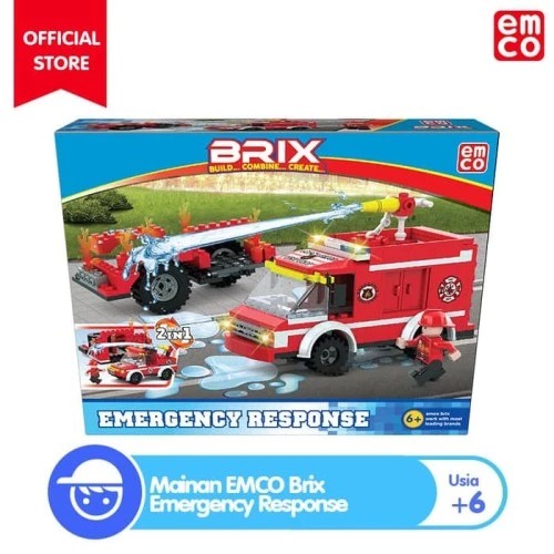 EMCO Mainan Anak Brix Fireman Series - Emergencies Response 8680