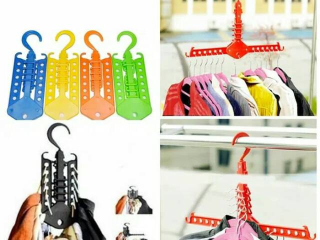 MAGIC HANGER Gantungan Baju Multifungsi Lemari Jemuran