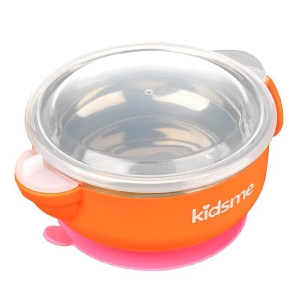 Makassar! Kidsme Stainless Steel Warming Suction Bowl / Mangkok Bayi 9m+