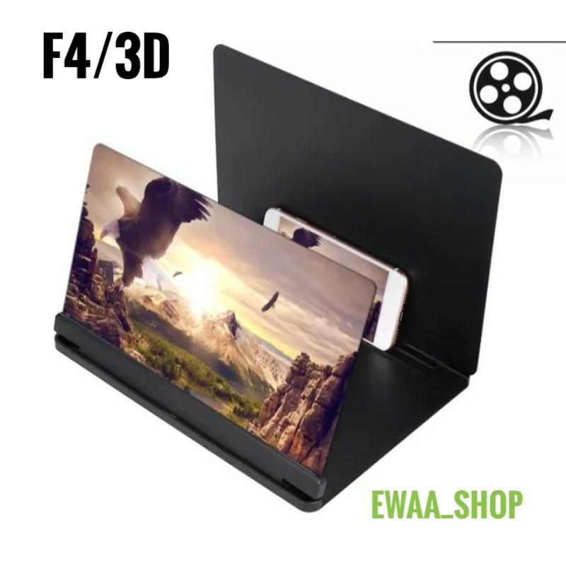 KACA PEMBESAR LAYAR SMARTPHONE 12 &quot; /10 &quot; /F4 5D 3D HD MODEL LIPAT UNTUK MENONTON VIDEO