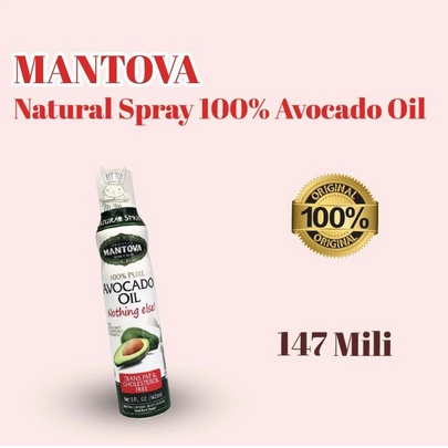 MANTOVA NATURAL SPRAY 100% AVOCADO OIL 147ml (MINYAK RASA ALPUKAT)