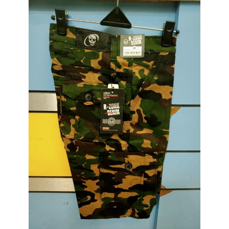 Celana PDLPendek/ kargo motif doreng/ army terbaru size 27-34 termurah