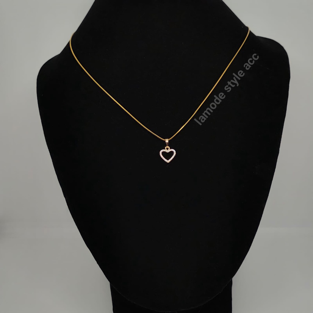 Kalung Emas Titanium Wanita Liontin Ring Love Gold