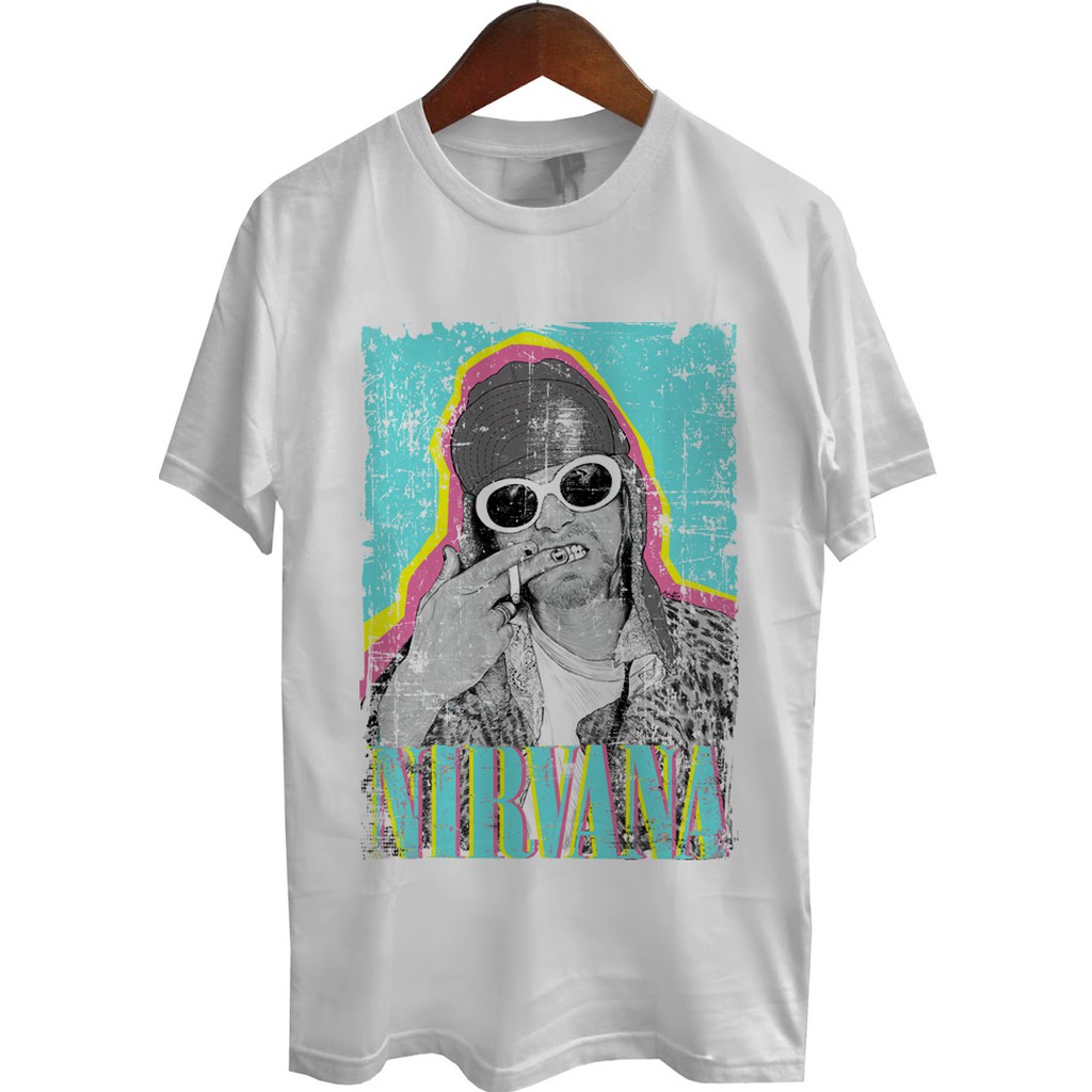 KAOS DISTRO 3D MURAH MUSIK NIRVENA COLORFULL ORIGINAL SOULPOWERSTYLE