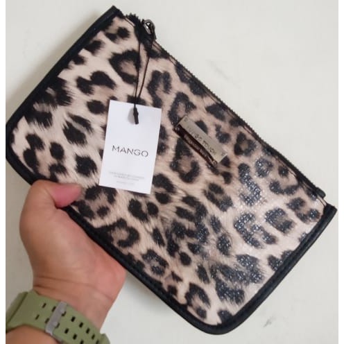 CLUTH DOMPET WRISTLET MANG0 MNG MOTIF TIGER MEDIUM IMPORT PREMIUM #3008