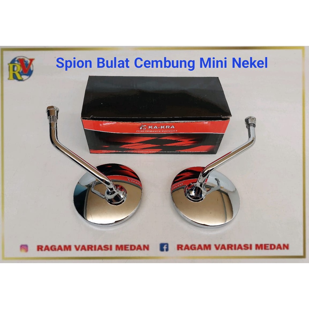SPION BULAT CEMBUNG MINI NEKEL HONDA KAKRA
