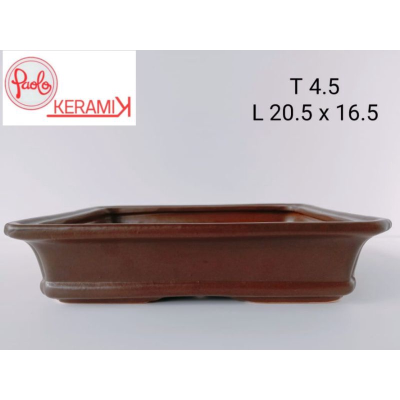 Bonsai Pot Keramik Segi Empat