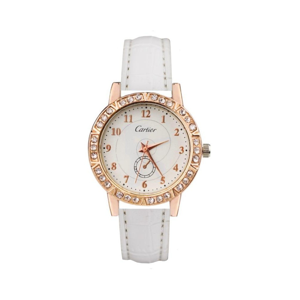 PA JAM TANGAN WANITA ANALOG CHRONO KULIT CASUAL DIAMOND IMPORT MURAH HARGA GROSIR COUPLE PRIA CT004