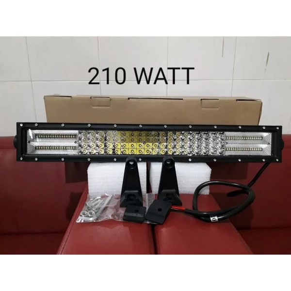 LED Light Bar. 210 Watt. Panjang 56cm. Work Light. Lampu Sorot Tembak. Braket Samping.