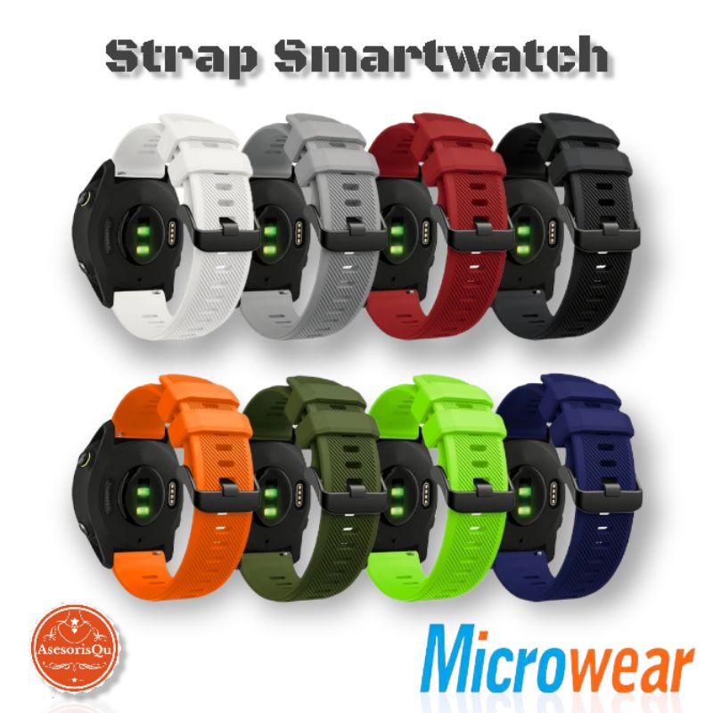 Strap Band Smartwatch Tali Jam 22mm Universal Silikon Rubber Gelang Jam Tangan Microwear L5 L7 L8 L9