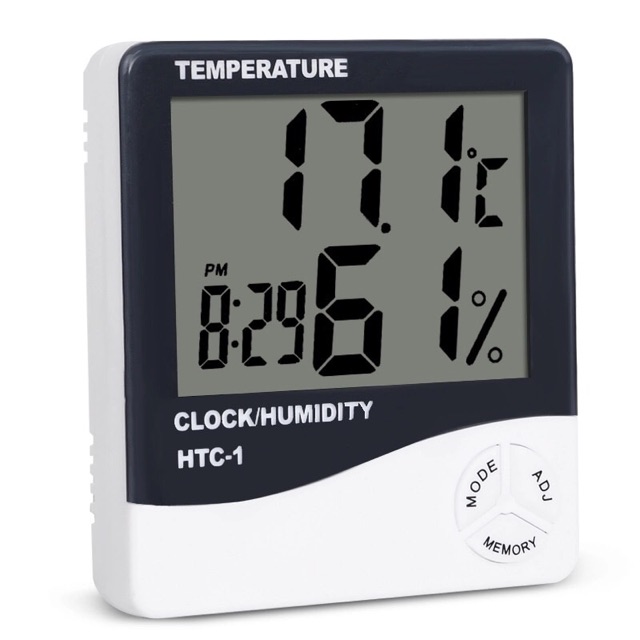 HTC-1 Alarm Clock Hygrometer Thermometer Suhu Jam Digital