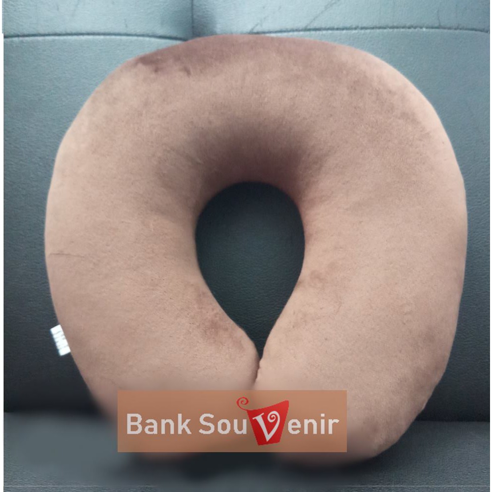 Bantal leher Polosan VB Warna coklat tua