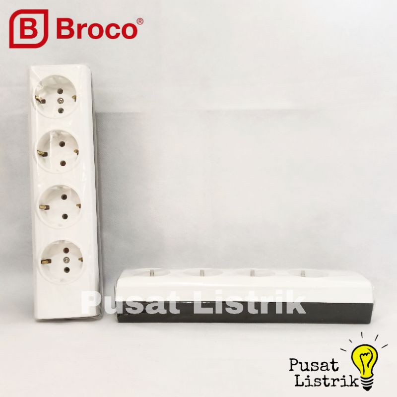 Stop Kontak 4 Lubang Tutup Broco Stop Kontak Outbow 4 Lubang Broco Tanpa Kabel