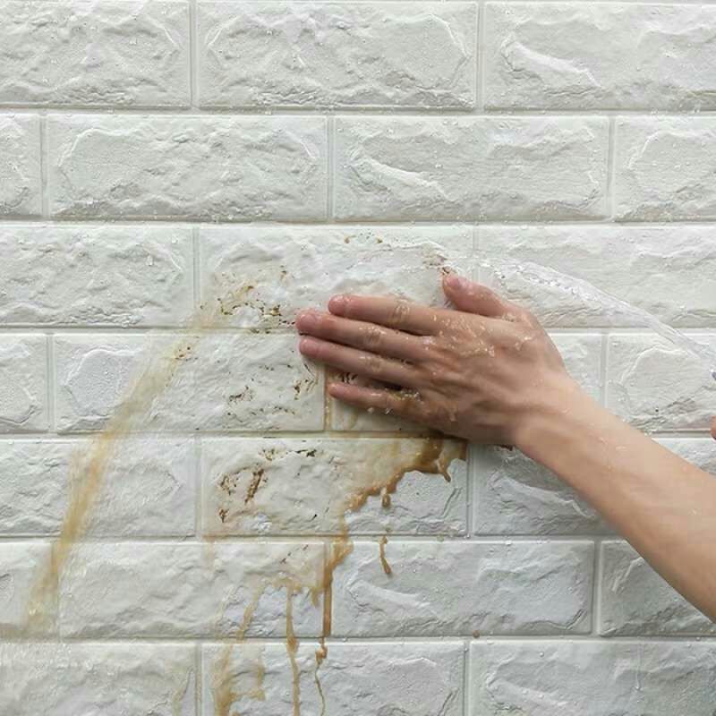 Wallpaper 3D Brick foam warna