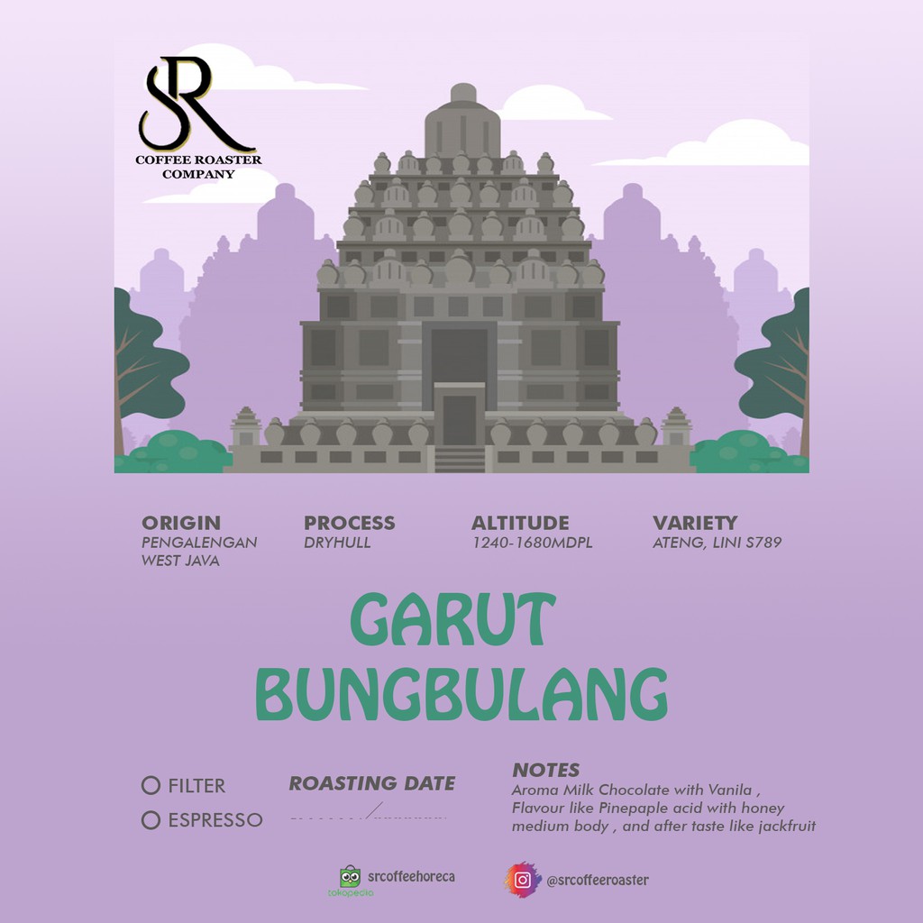 

Kopi Arabica Garut Bungbulang Dryhull 200gr - Arabika Roasted Beans