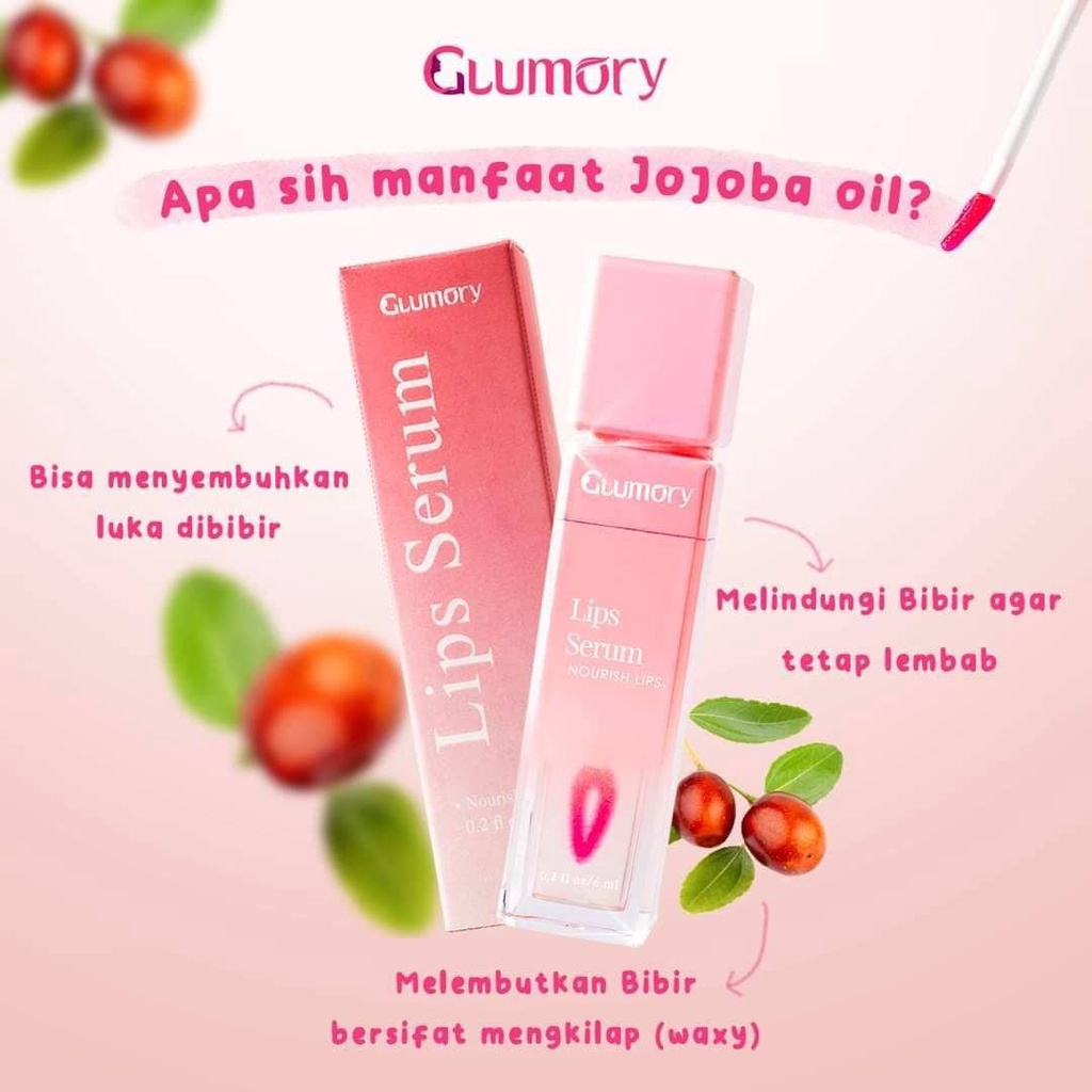 Glumory Lips Serum Original BPOM Lips Serum Pelemebab Bibir Pencerah Pemerah Bibir Penghilang Bibir Hitam Glumory Lips Serum Lipstick Tahan Lama Pencerah Pelembab Bibir Menutrisi Bibir Penghalus Bibir