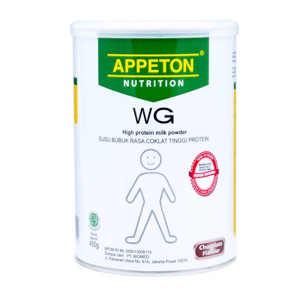 

APPETON WG Chocolate 400gr - Susu Tinggi Protein Penambah Berat Badan