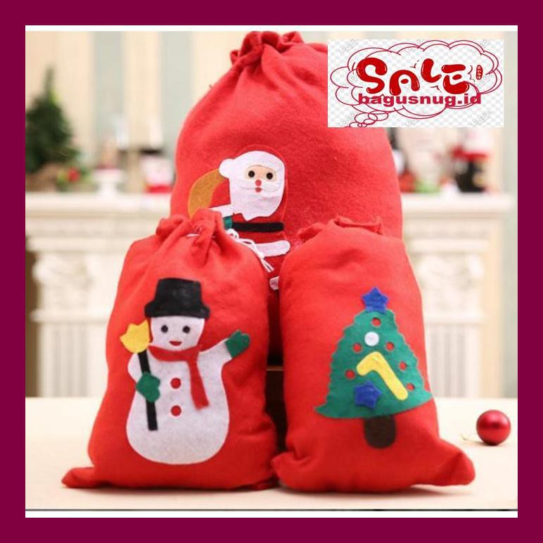 

Perlengkapan Natal -Ty- Kantong Bingkisan Natal, Paper Bag Souvenir X'Mas, Kantong Kado Natal