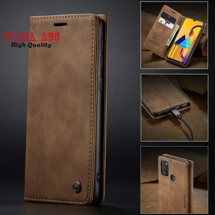 Elegant Case Samsung M31 - Casing Samsung M31 Case Leather Cover