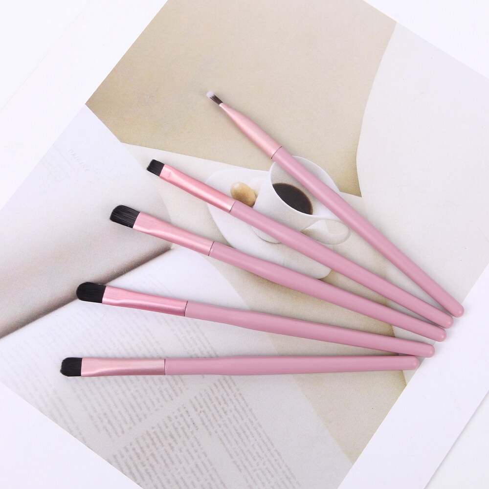 5pcs / Set Brush Makeup Portable Untuk Eyeshadow