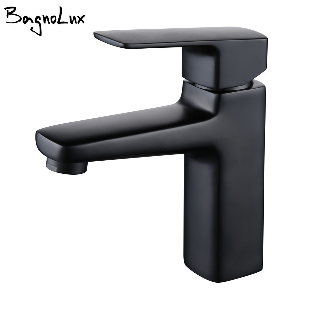 Solid Brass Bathroom Sink Faucet Hot Cold Water Tap Deck Mounted Install Single Handle Sink Tap Shopee Indonesia