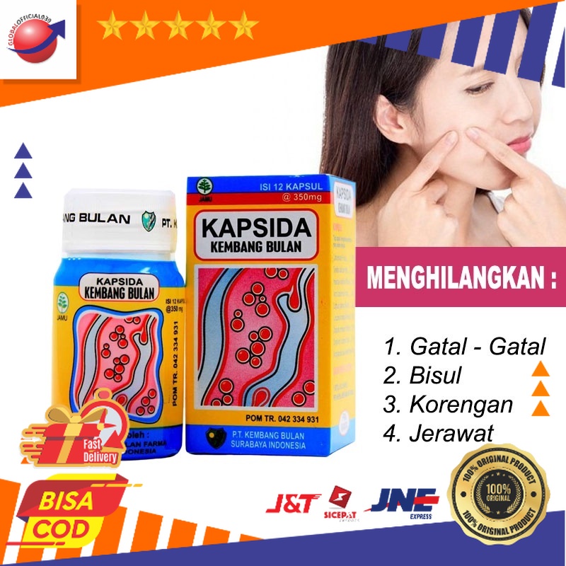 Kapsida Kembang Bulan / Bersih Darah Kapsul / kapsida Untuk Jerawat Gatal2 dan Bisul