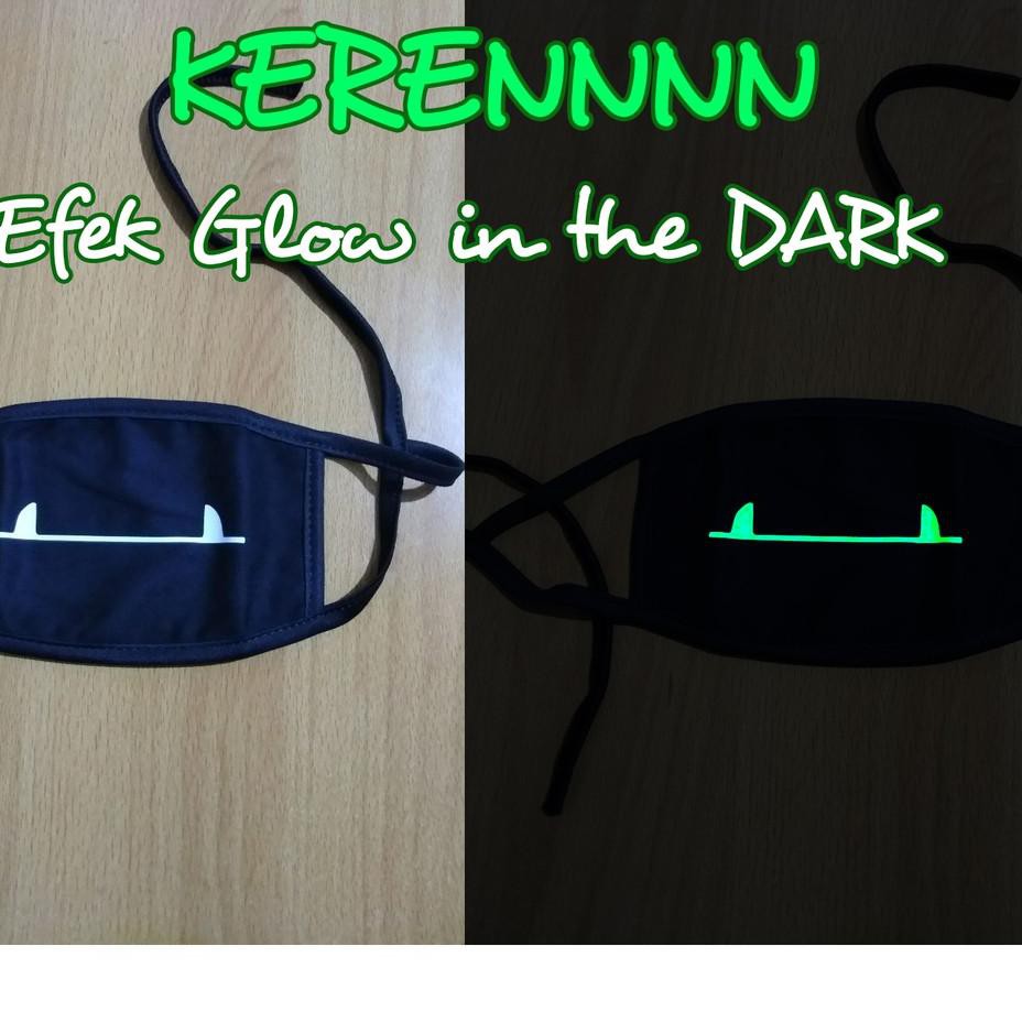 >19217) Masker kain polos hitam bisa pilih motif gambar keren