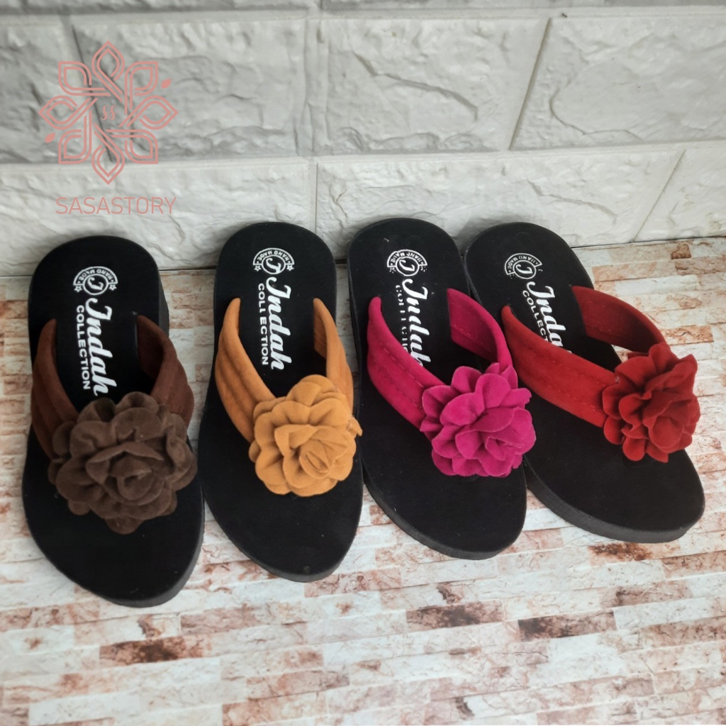 SANDAL SPONS TINGGI HAK BUNGA ANAK 3 4 5 6 7 8 TAHUN KA01