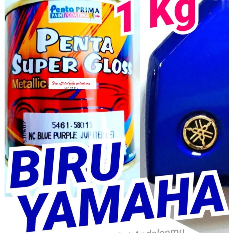 Cat Biru Yamaha Metalik 1Kg Penta Super Gloss Blue Purple Jupiter Vixion Vega Metallic 1 Kg Kilo