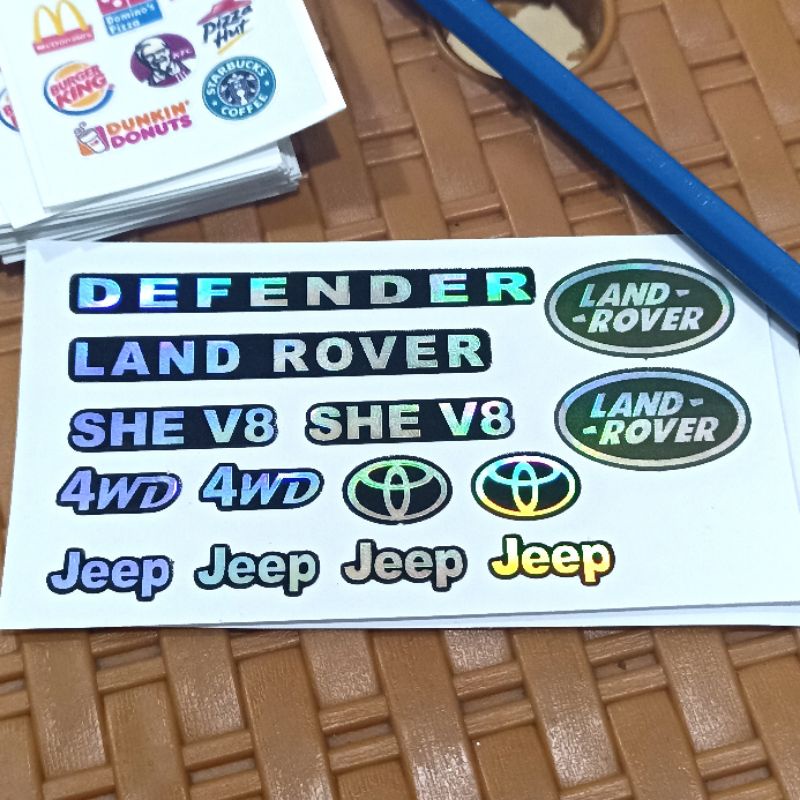 sticker rc detailing mnd90 defende d110 1/12 / 1/10