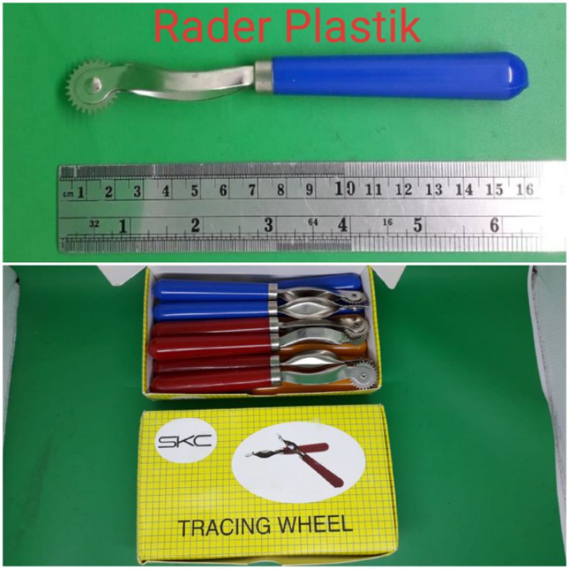 rader gerigi alat penanda bahan pola jahit tracing wheel