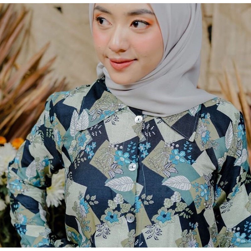 Piyama set viscose flower black