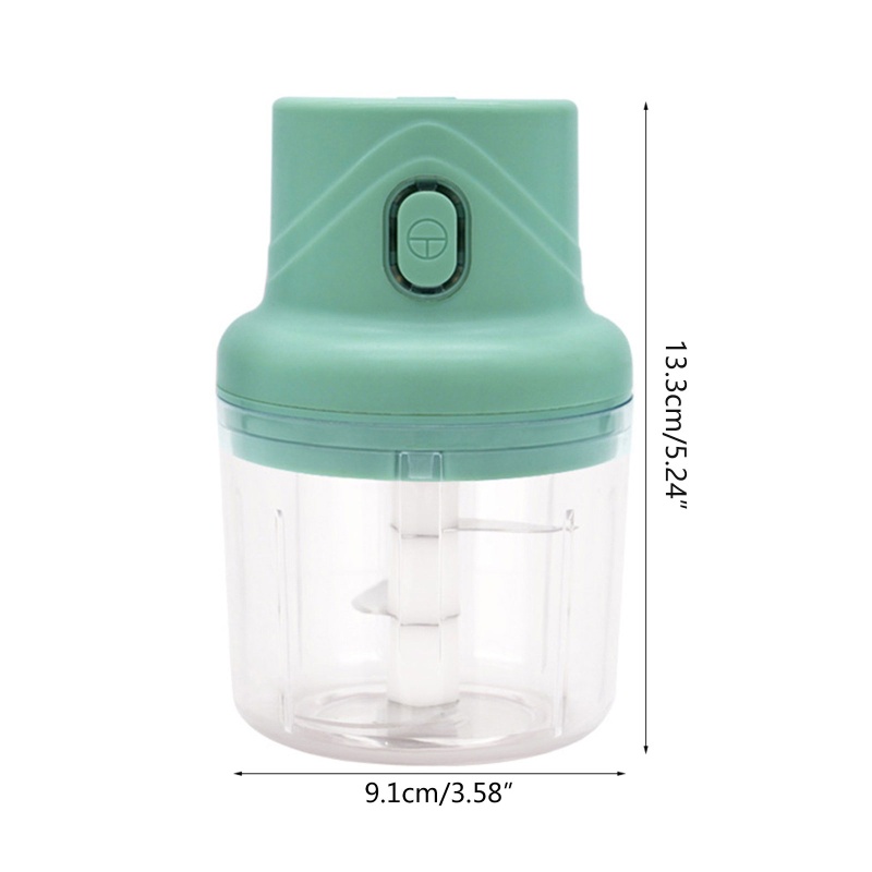 Btsg Food Processor Elektrik Mini Wireless 250ML Untuk Bawang Putih / Sayuran