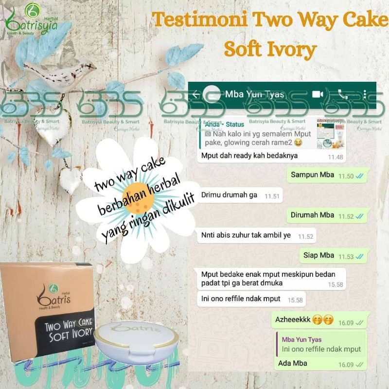 TWO WAY CAKE TWC BATRISYIA/EXCLUSIVE COMPACT POWDER/ TWC Batrisyia herbal