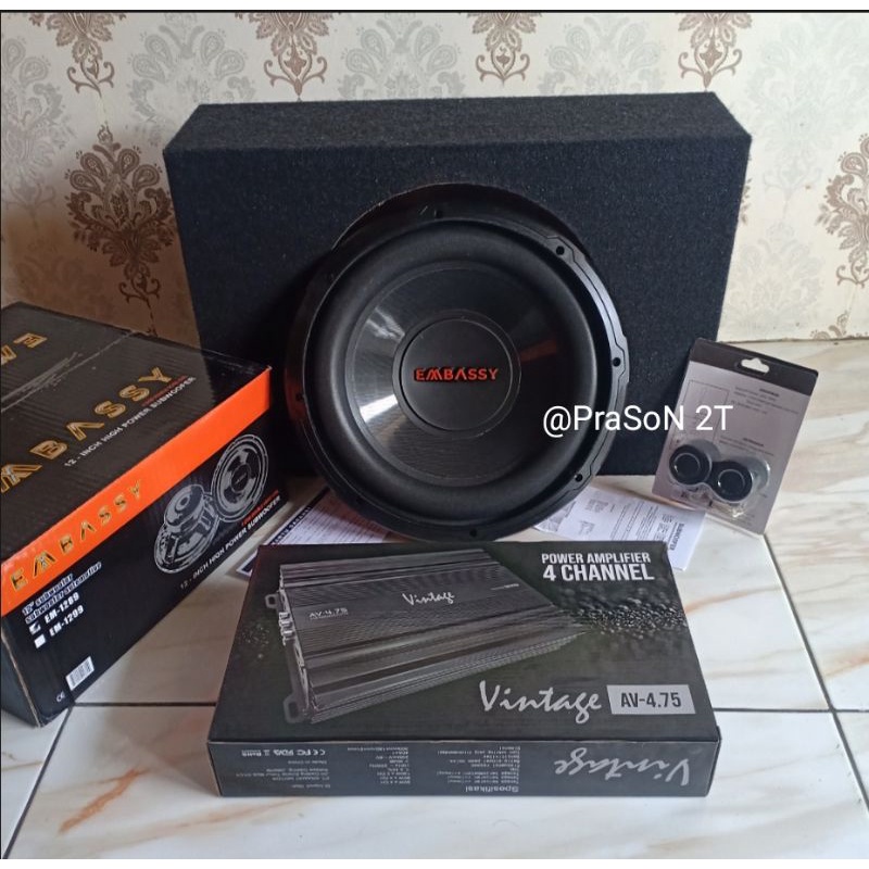Paket Audio Mobil Embassy 12 inch