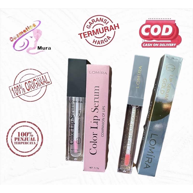 new Lomira Lips serum Gold terbaru lebih Lembab dan Lebih tahan - lomira serum bibir Gold