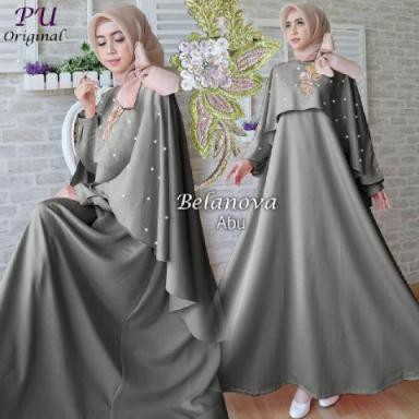 Maxi BELANOVA bahan roberto cavalli tabur mutiara ori PU - maxi dress muslim terbaru