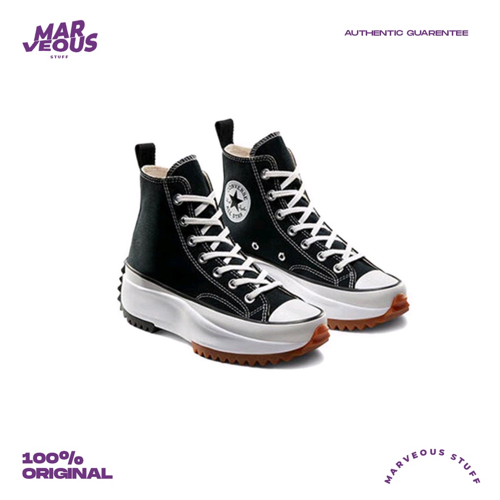 Converse Run Star Hike Lugged High Black White Original