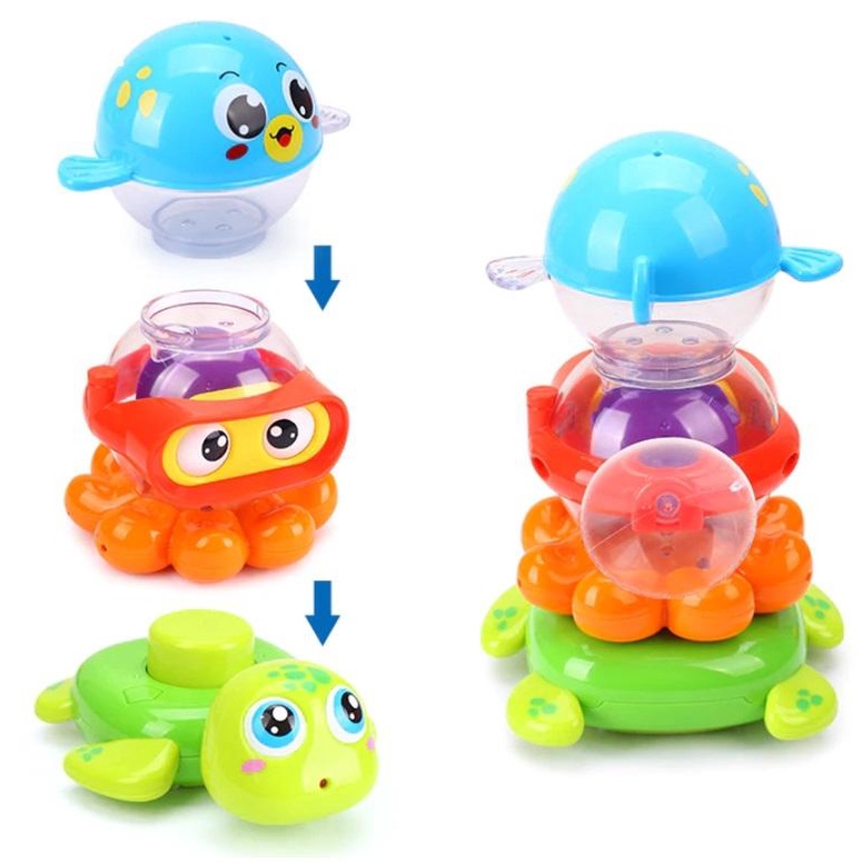 HOLA 3532 Stack 'n Squirt Bath Fun Mainan Bayi