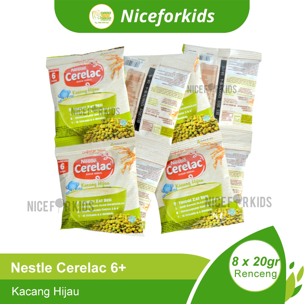 Nestle Cerelac Bubur Bayi 6+ Kemasan Renceng Isi 8 Sachet / Bubur Instan Bayi / Bubur Sereal