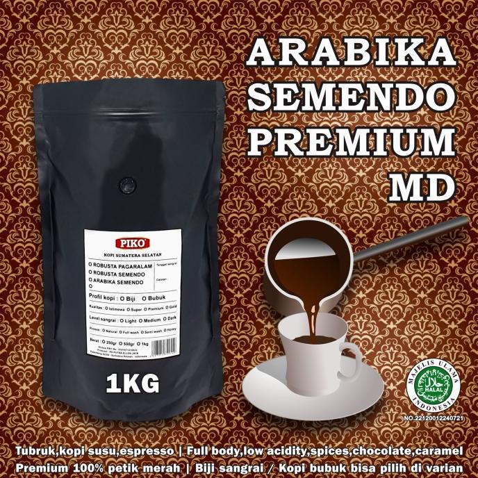 

KOPI ARABIKA SEMENDO PREMIUM MD 1KG BIJI KOPI BUBUK