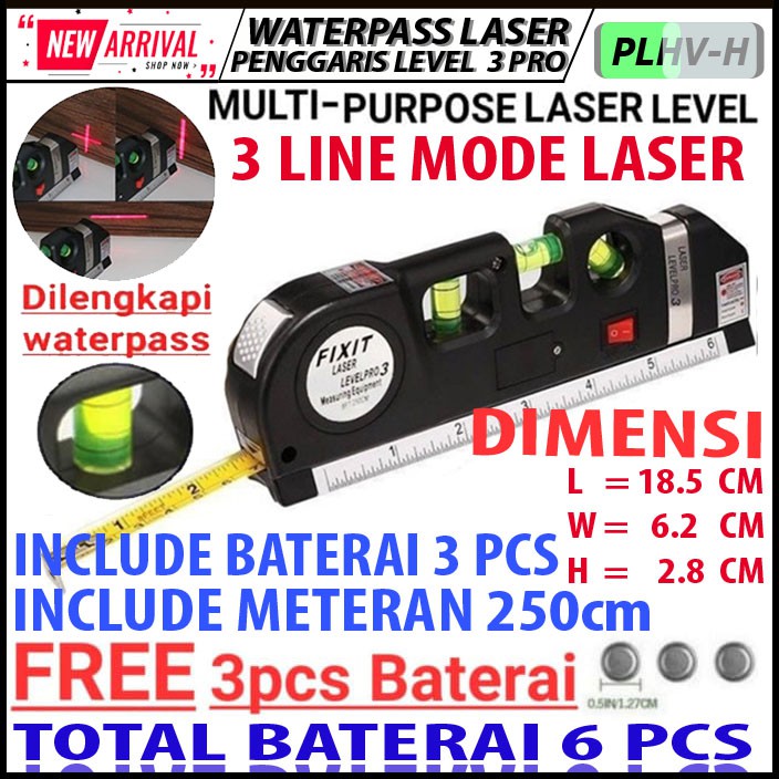 

PENGGARIS METERAN WATERPASS DIGITAL PENGGARIS LASER HORIZONTAL VERTIKAL WATERPAS LEVEL PRO3 METERAN